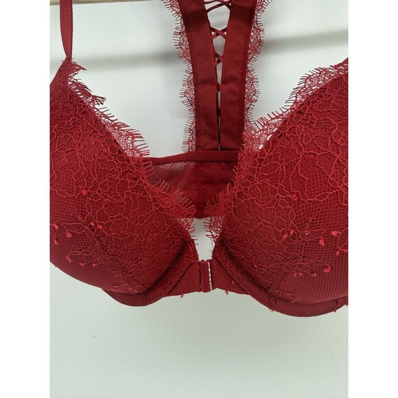 Victoria's Secret Very Sexy Push-Up Bra Color Red 32DDD lace lacy 32f - Picture 3 of 11